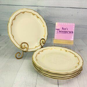 Hutschenreuther Selb WEIMAR Bavaria Germany Gold Salloped Lunch Plate Set 5